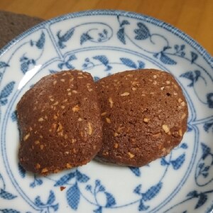 子供も作りやすいザックリチョコ風ココナッツクッキー